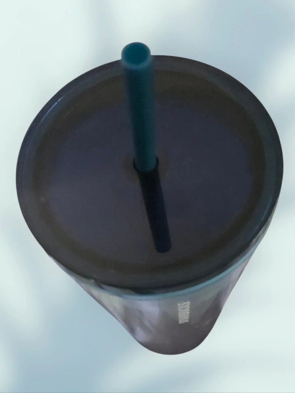 Starbucks Iridescent Blue Mermaid Holographic Tumbler with Teal Colored Straw - Picture 7 of 7